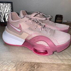 Nike Women's Pink and Beige Athletic Shoes